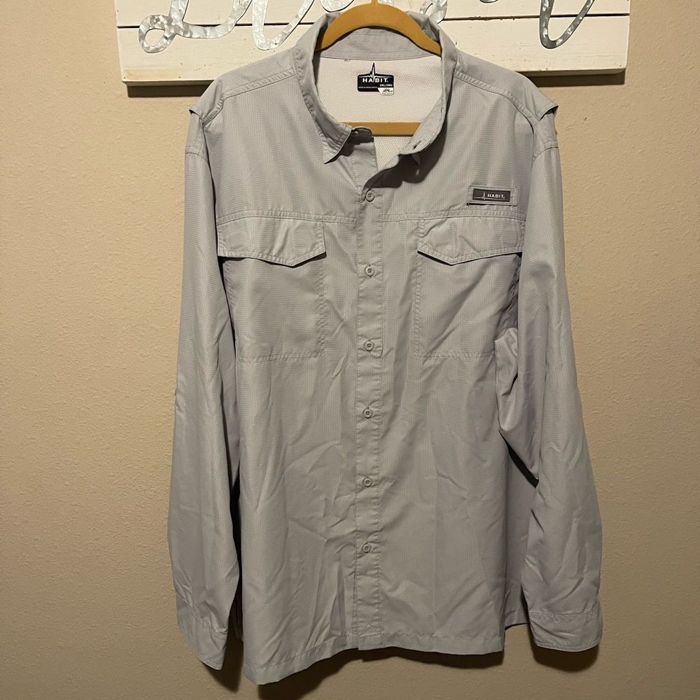 HABIT - Men’s Fourche Mountain Long Sleeve River Guide Fishing Shirt